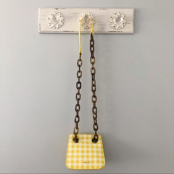 H.O.W. House Of Want We Are Original Shoulder Flap Bag in Yellow Gingham NEW - Picture 1 of 12